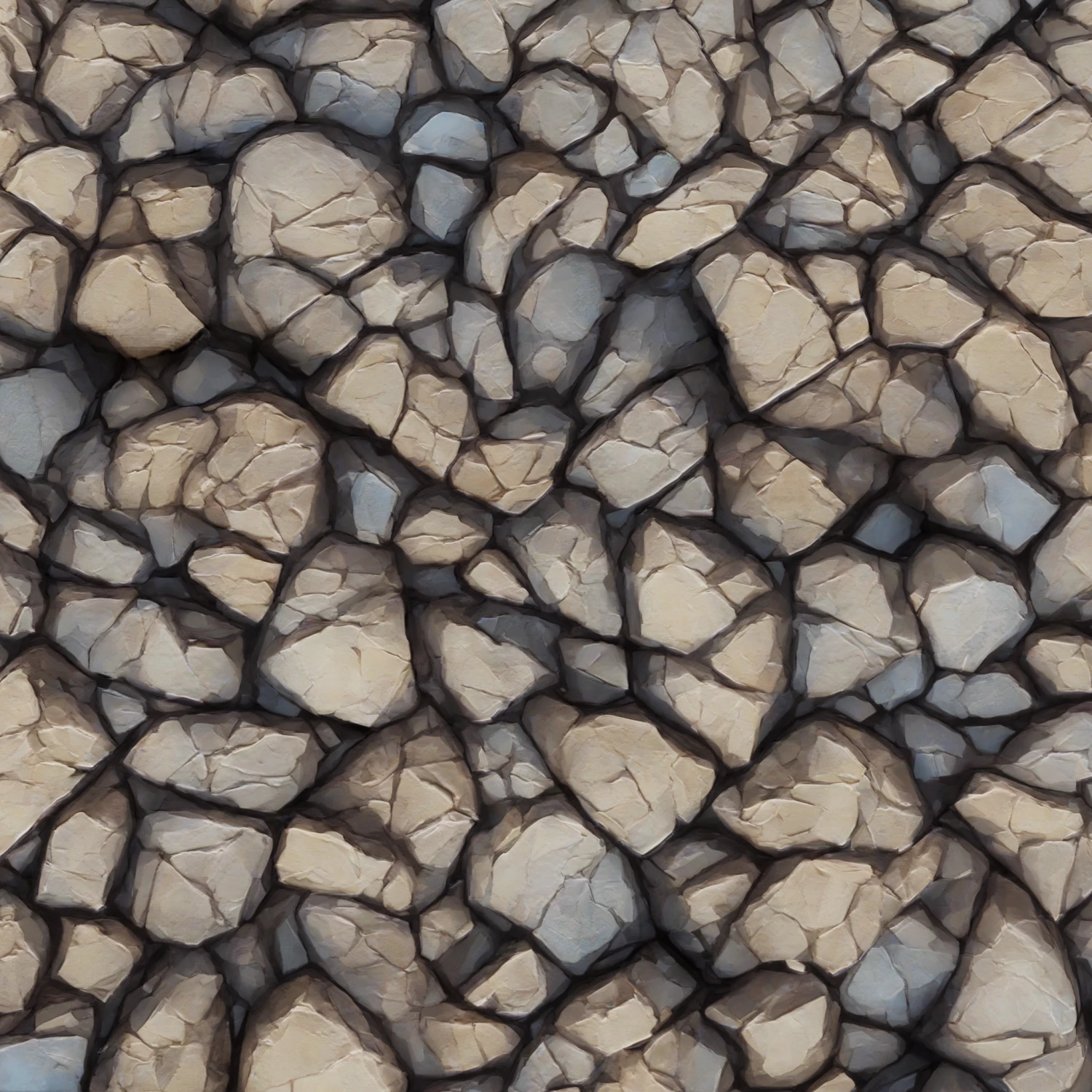 Stylized Rock v1 Seamless Texture CG Textures .c4d .max .obj .3ds .fbx .stl .blend