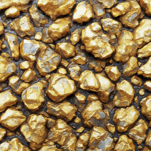 Stylized Gold v1 Seamless Texture CG Tekstury .c4d .max .obj .3ds .fbx .stl .blend 