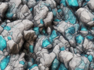 Stilize Mineraller v2 Sorunsuz Doku CG Dokuları