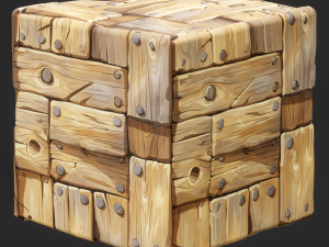 Stylized Wood Seamless Texture CG テクスチャ