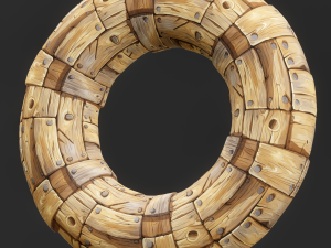 Stylized Wood Seamless Texture CG テクスチャ