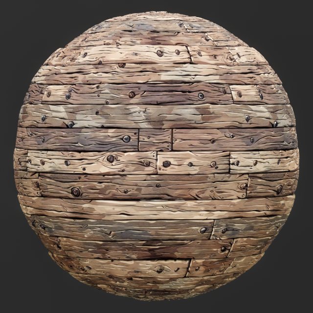 Stylized Wood Seamless Texture CG 纹理 .c4d .max .obj .3ds .fbx .stl .blend