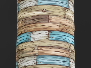 Stylized Wood Seamless Texture Tekstur CG