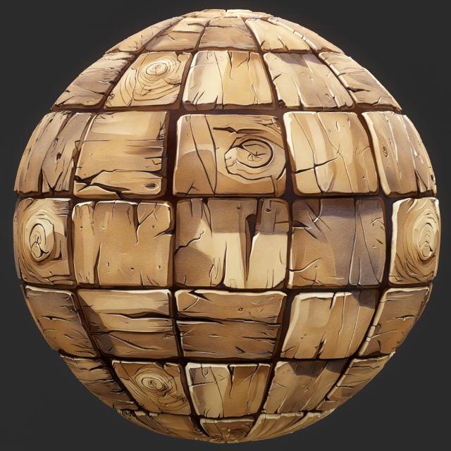 Stylized Wood Seamless Texture CG テクスチャ .c4d .max .obj .3ds .fbx .stl .blend 