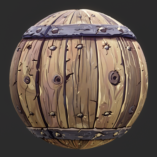 Stylized Wood Seamless Texture CG テクスチャ .c4d .max .obj .3ds .fbx .stl .blend