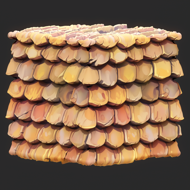 Stylized Roof Seamless Texture CG Текстуры .c4d .max .obj .3ds .fbx .stl .blend 