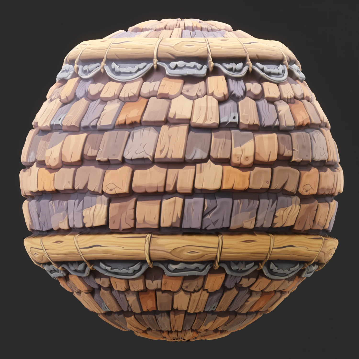 Стилізований дах безшовні текстури CG Текстури .c4d .max .obj .3ds .fbx .stl .blend 