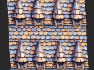 Stylized Roof Seamless Texture CG 纹理