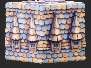 Стилизованная бесшовная текстура крыши CG Текстуры