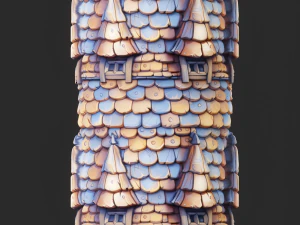 Стилизованная бесшовная текстура крыши CG Текстуры