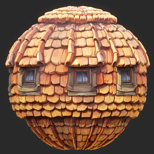 Stylized Roof Seamless Texture CG टेक्स्चर्स .c4d .max .obj .3ds .fbx .stl .blend 