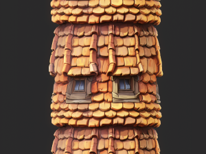 Stylized Roof Seamless Texture CG टेक्स्चर्स