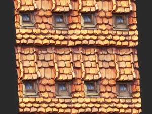 Stylized Roof Seamless Texture CG टेक्स्चर्स