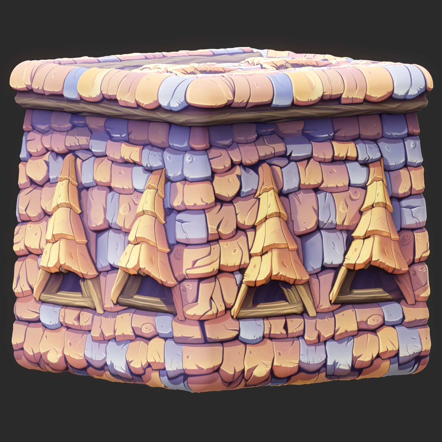 Stylized Roof Seamless Texture CG Textures .c4d .max .obj .3ds .fbx .stl .blend