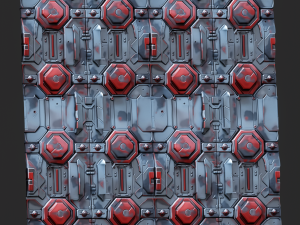Sci-FI Seamless Texture Tekstur CG