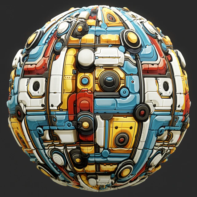 Научно-фантастическая бесшовная текстура CG Текстуры .c4d .max .obj .3ds .fbx .stl .blend