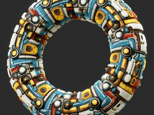 Научно-фантастическая бесшовная текстура CG Текстуры