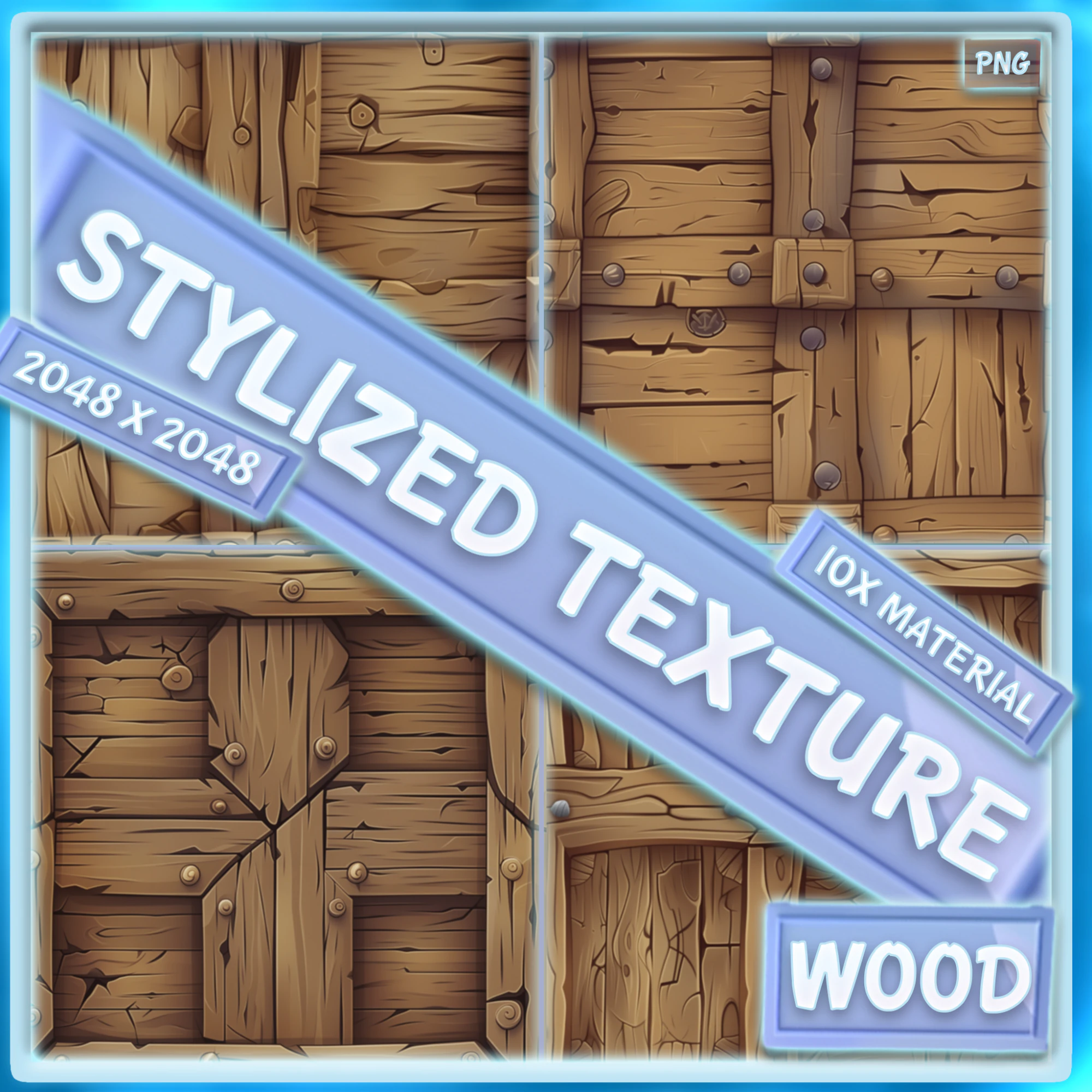 Stylized Wood Seamless Texture Pack CG Textures .c4d .max .obj .3ds .fbx .stl .blend 