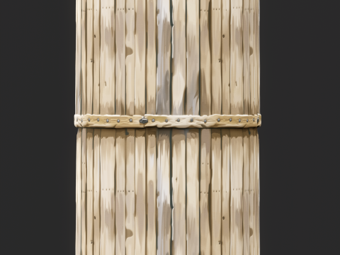 Stylized Wood Fence Seamless Texture Texturas CG
