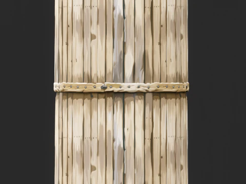 Stylized Wood Fence Seamless Texture CG Textures
