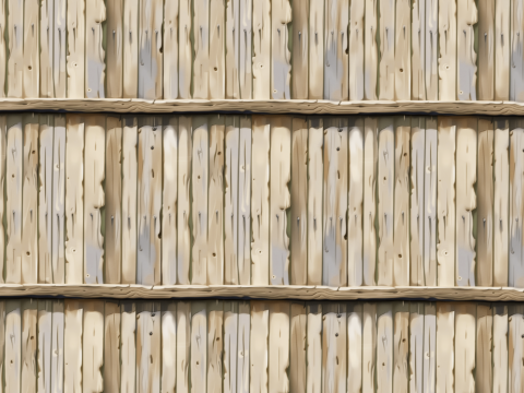 Stylized Wood Fence Seamless Texture CG टेक्स्चर्स