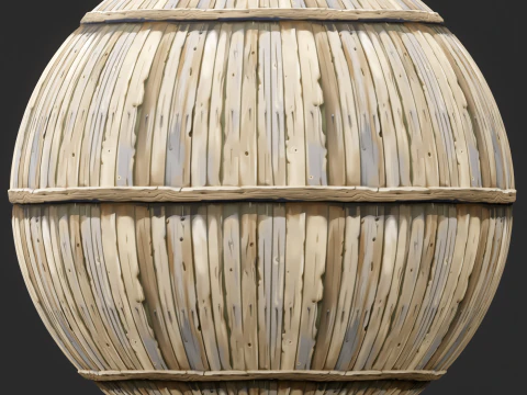 Stylized Wood Fence Seamless Texture CG Textures