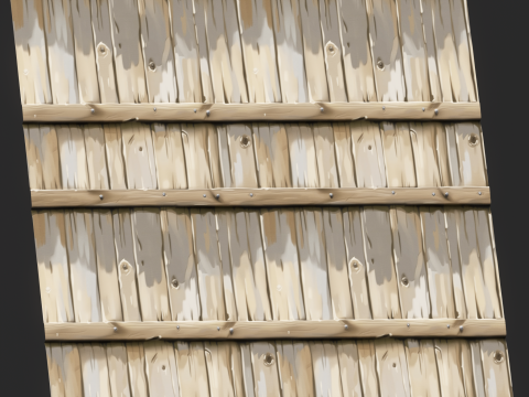 Stylized Wood Fence Seamless Texture CG 纹理