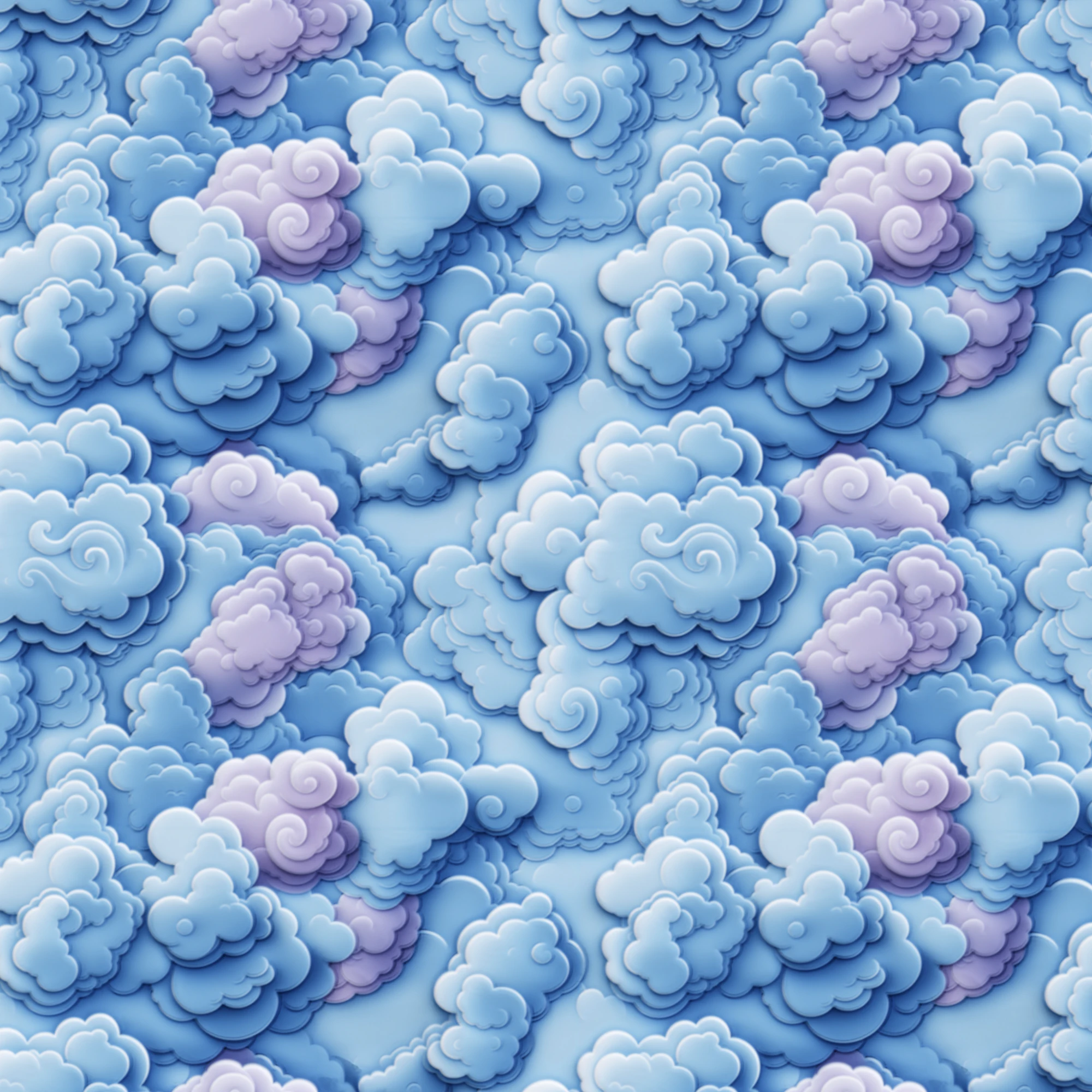 Stylized Clouds Seamless Texture CG Textures .c4d .max .obj .3ds .fbx .stl .blend 