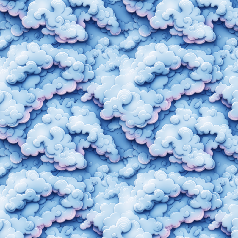 Stylized Clouds Seamless Texture CG 纹理 .c4d .max .obj .3ds .fbx .stl .blend 