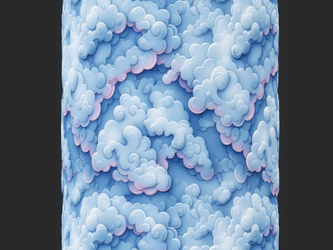 Textura sem costura de nuvens estilizadas Texturas CG