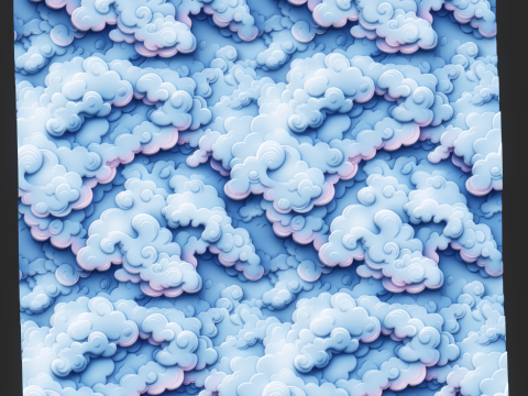 Stylized Clouds Seamless Texture CG 纹理