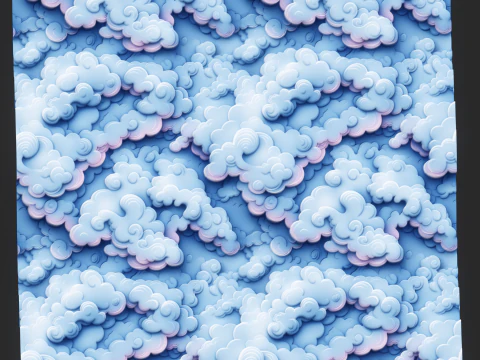 Textura sem costura de nuvens estilizadas Texturas CG