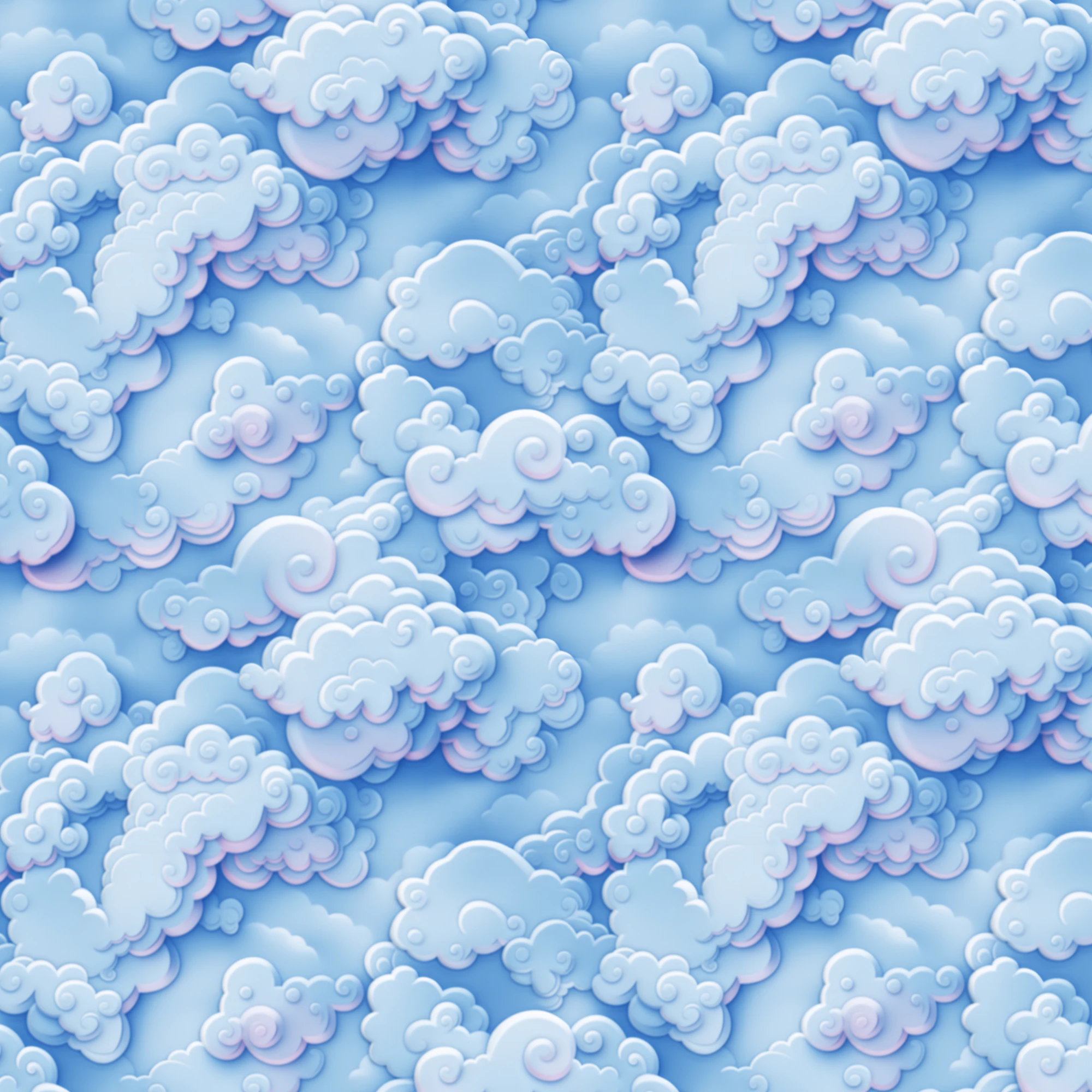 Stylized Clouds Seamless Texture CG Textures .c4d .max .obj .3ds .fbx .stl .blend 
