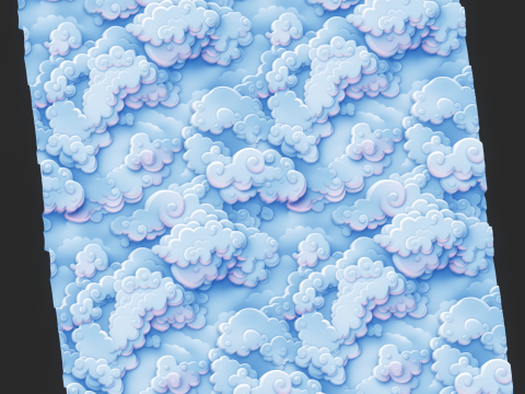 Stylized Clouds Seamless Texture CG 纹理