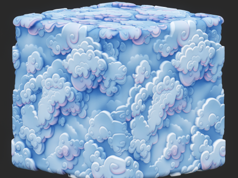 Stylized Clouds Seamless Texture CG 纹理