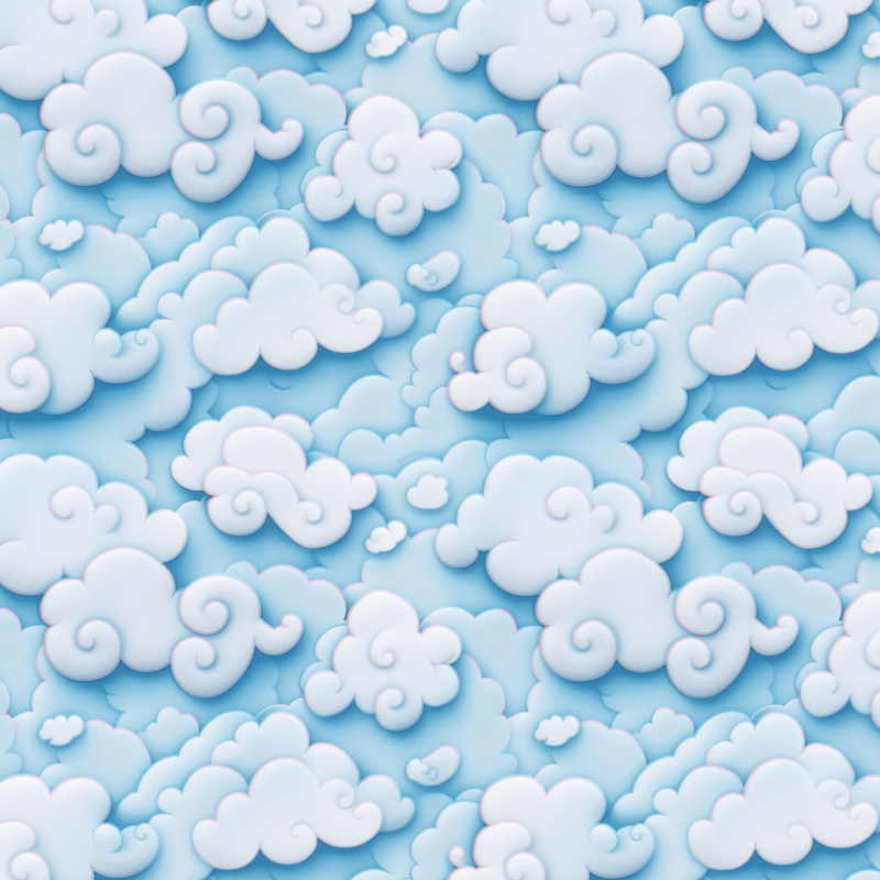 Stylized Clouds Seamless Texture CG Textures .c4d .max .obj .3ds .fbx .stl .blend 