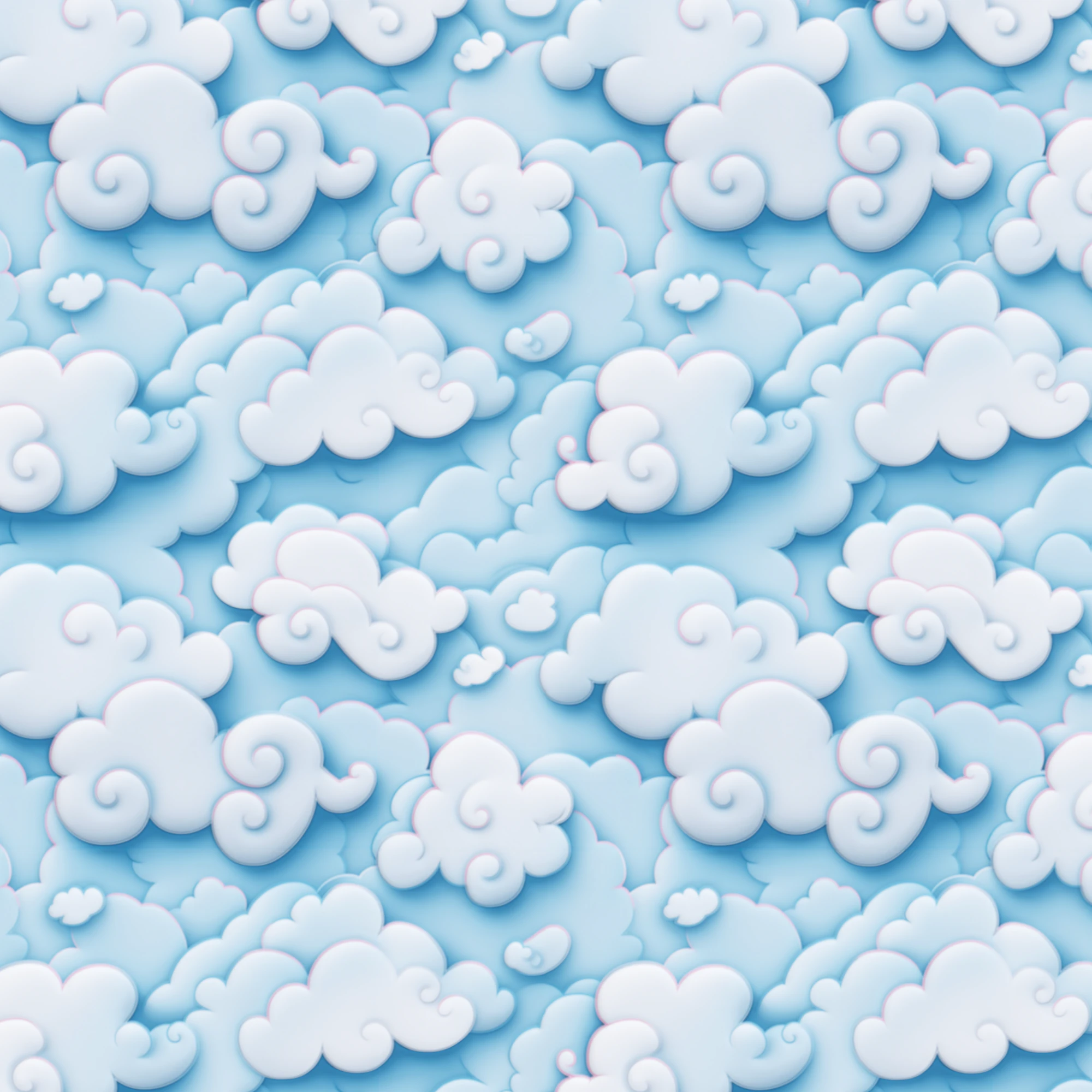 Stylized Clouds Seamless Texture CG Textures .c4d .max .obj .3ds .fbx .stl .blend
