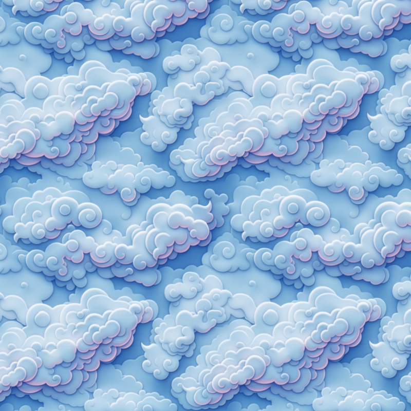 Stylized Clouds Seamless Texture CG Textures .c4d .max .obj .3ds .fbx .stl .blend 