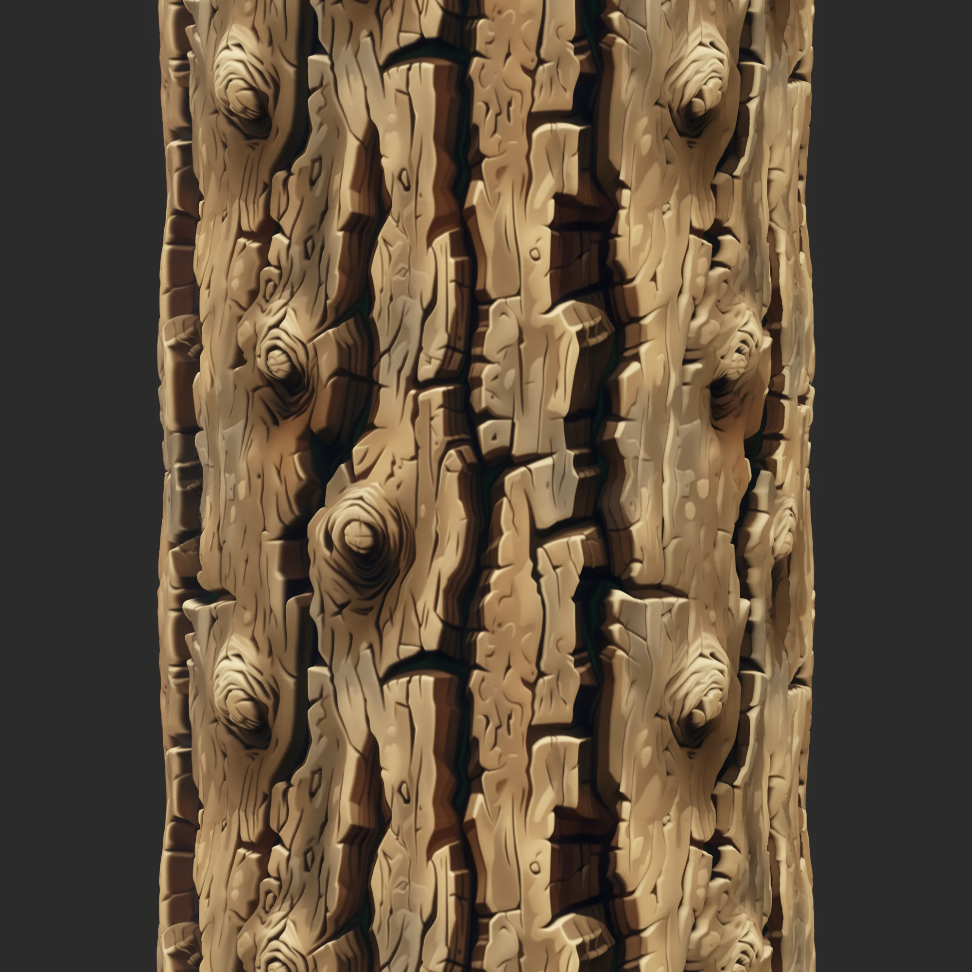Stylized Bark Seamless Texture CG Textures .c4d .max .obj .3ds .fbx .stl .blend