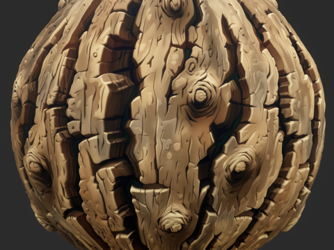 Stylized Bark Seamless Texture CG 纹理