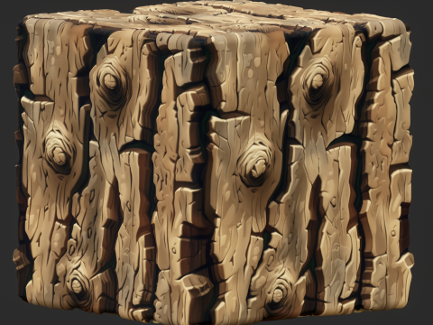 Stylized Bark Seamless Texture CG 纹理
