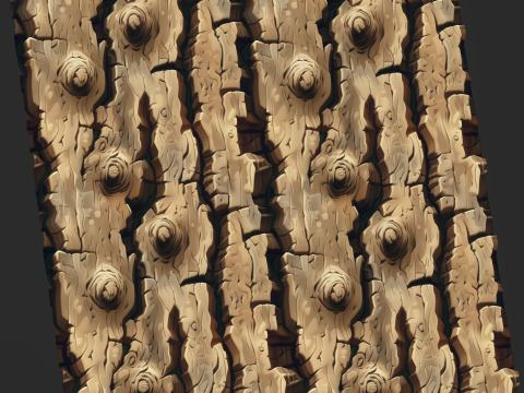Stylized Bark Seamless Texture CG 纹理