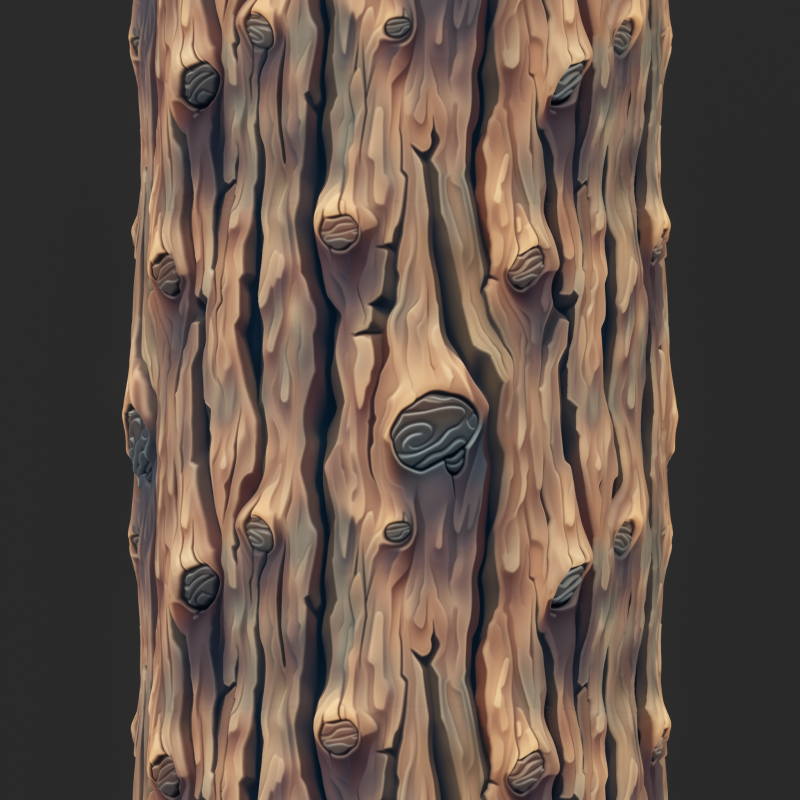 Stylized Bark Seamless Texture CG टेक्स्चर्स .c4d .max .obj .3ds .fbx .stl .blend 