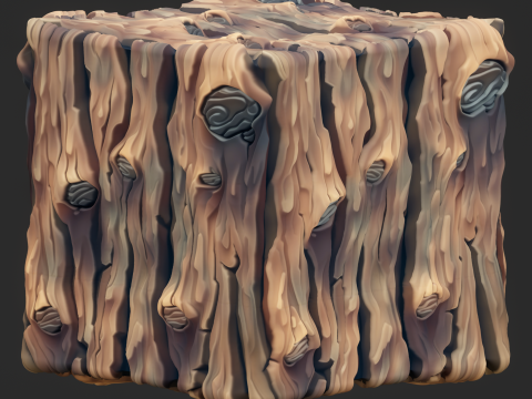 Stylized Bark Seamless Texture CG टेक्स्चर्स