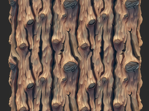 Stylized Bark Seamless Texture CG टेक्स्चर्स