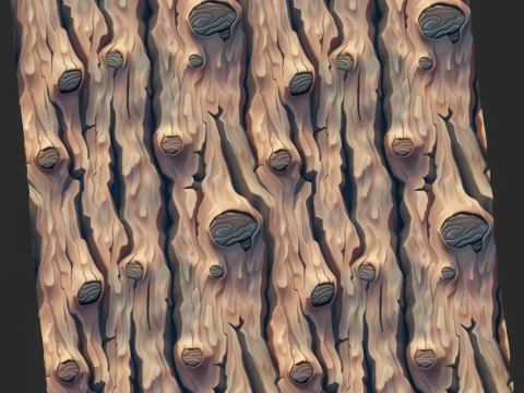 Stylized Bark Seamless Texture CG टेक्स्चर्स