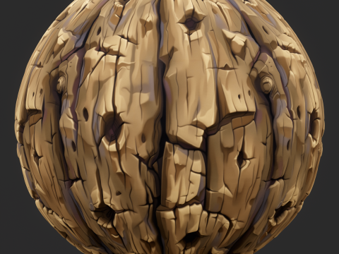 Stylized Bark Seamless Texture CG 纹理