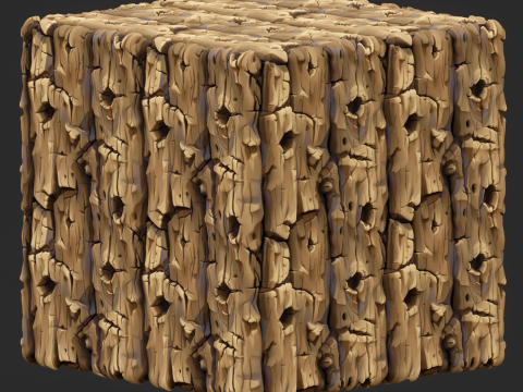 Stylized Bark Seamless Texture CG 纹理