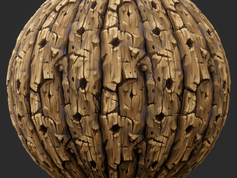 Stylized Bark Seamless Texture CG 纹理