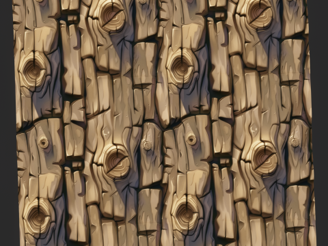 Stylized Bark Seamless Texture CG टेक्स्चर्स